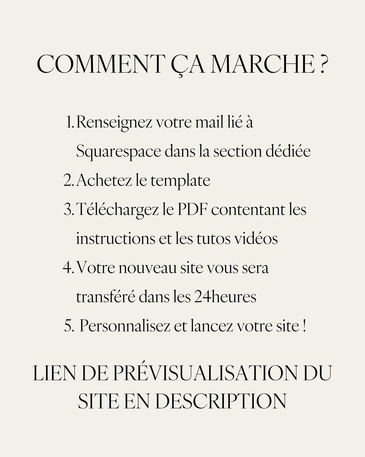 LE STUDIO ROSE - Template Site Squarespace