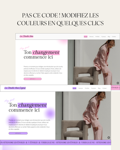 LE STUDIO ROSE - Template Site Squarespace